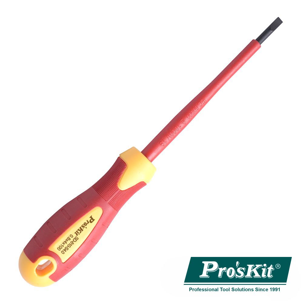 Chave Fendas 0.8X4.0X100Mm Vde 1000V Proskit - NOVEDUC Equipamento Laboratório e Formação Profissional