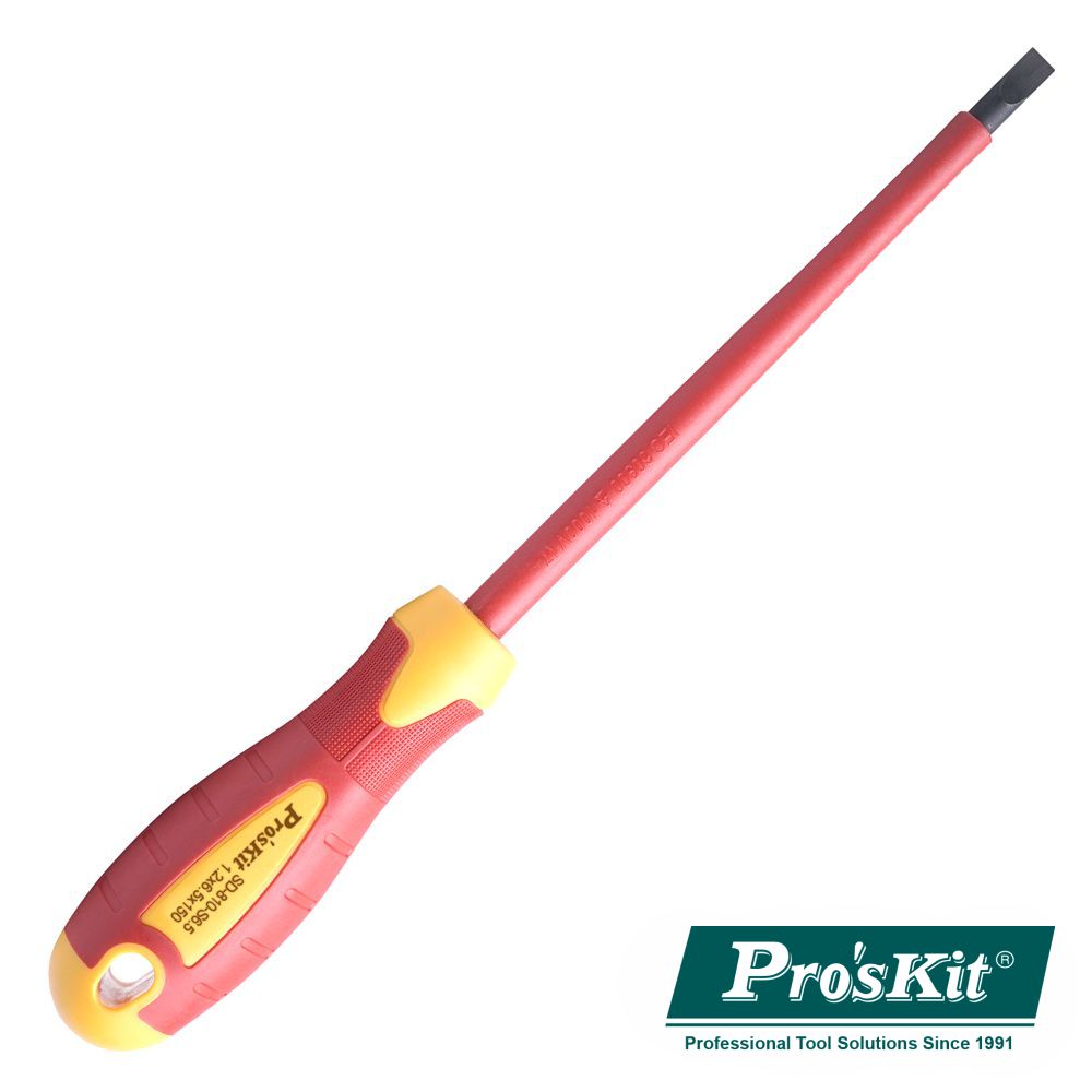 Chave Fendas 1.2X6.5X150Mm Vde 1000V Proskit - NOVEDUC Equipamento Laboratório e Formação Profissional