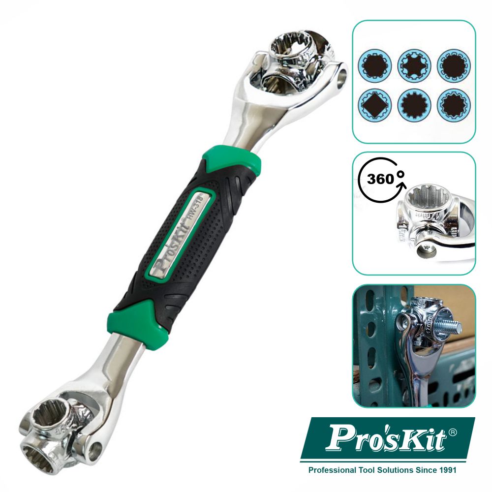 Chave Roquete Multifunções 48Em1 Hexagonal/Quadrada Proskit - NOVEDUC Equipamento Laboratório e Formação Profissional