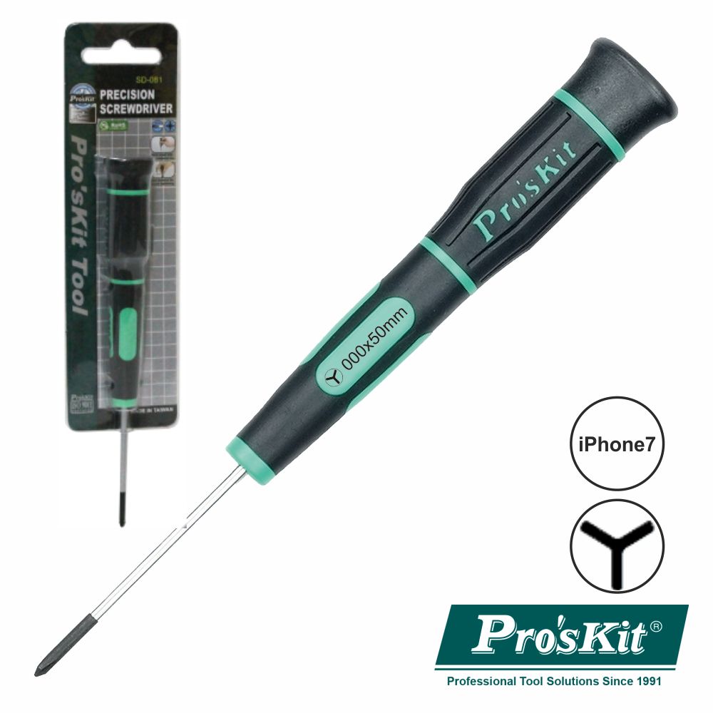 Chave Tipo Y De Precisão 0.6Mm P/ Iphone 7 Proskit - NOVEDUC Equipamento Laboratório e Formação Profissional