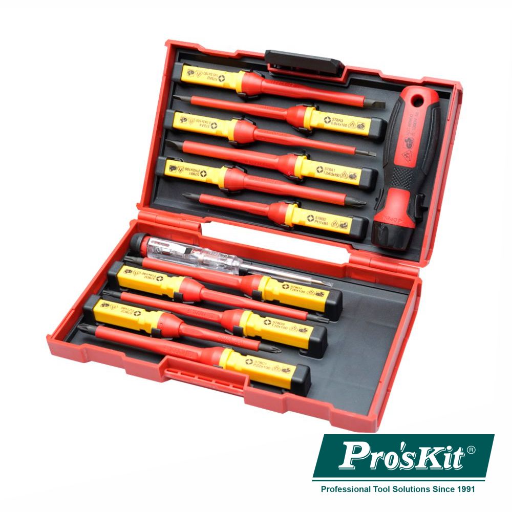 Conjunto De 13 Chaves Fendas / Philips / Pozidriv Proskit - NOVEDUC Equipamento Laboratório e Formação Profissional