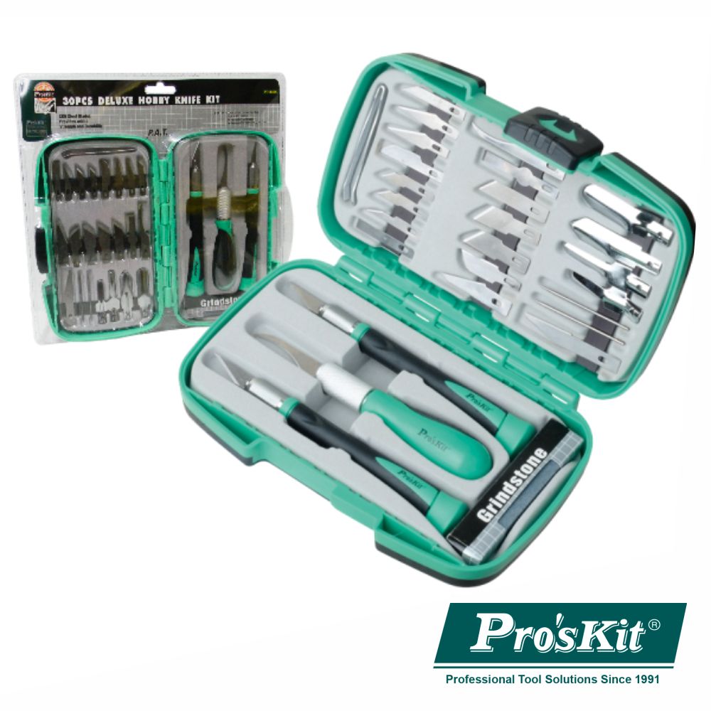 Conjunto De 3 Instrumentos Corte C/ 30 Acessórios Proskit - NOVEDUC Equipamento Laboratório e Formação Profissional
