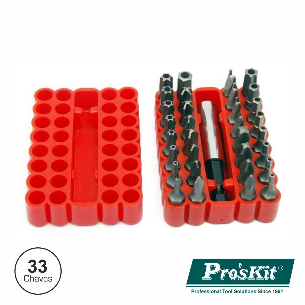 Conjunto De 33 Chaves Bit De Segurança Proskit - NOVEDUC Equipamento Laboratório e Formação Profissional