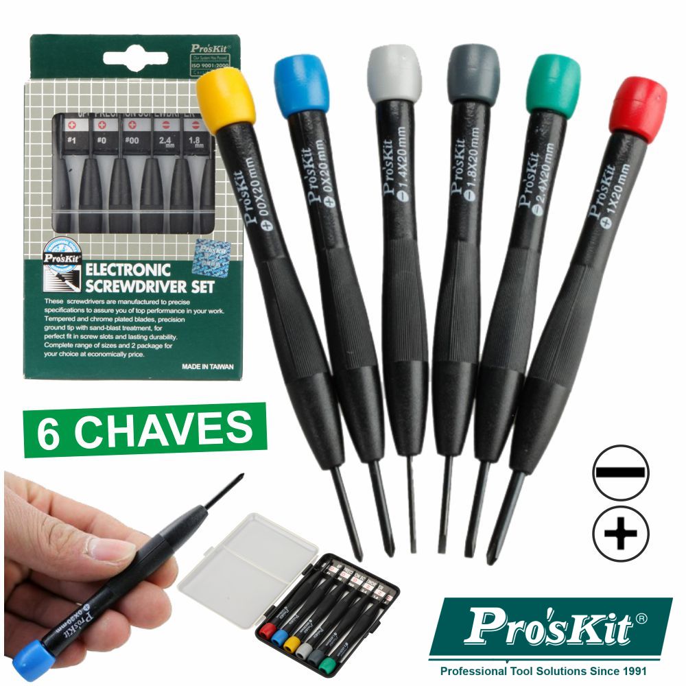 Conjunto De 6 Chaves De Precisão Proskit - NOVEDUC Equipamento Laboratório e Formação Profissional