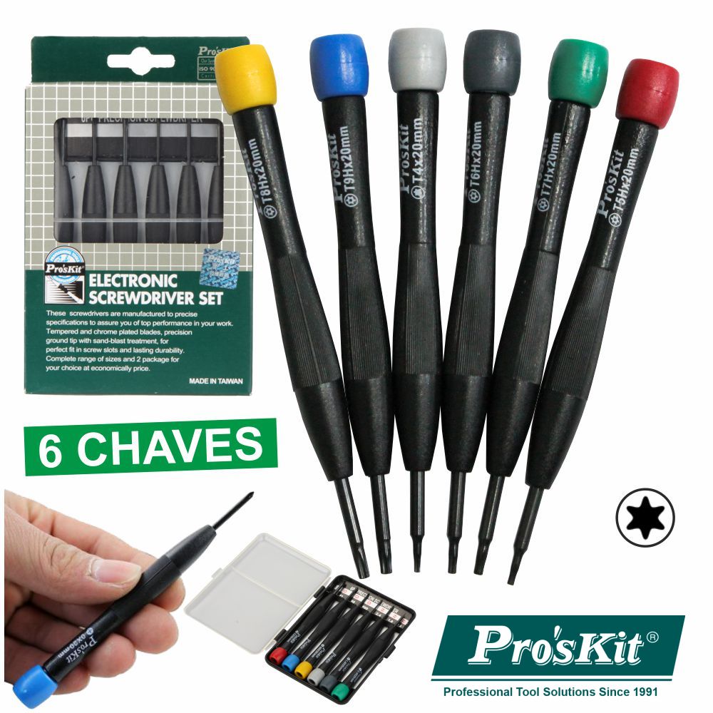 Conjunto De 6 Chaves De Precisão Proskit - NOVEDUC Equipamento Laboratório e Formação Profissional
