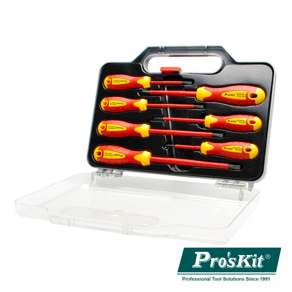 Conjunto De 7 Chaves Fendas / Philips Vde Proskit - NOVEDUC Equipamento Laboratório e Formação Profissional