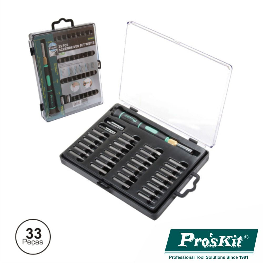 Conjunto De Chave C/ 32 Bits Proskit - NOVEDUC Equipamento Laboratório e Formação Profissional