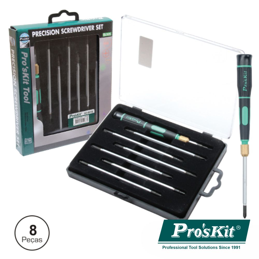 Conjunto De Chaves Reversiveis 14 Em 1 Proskit - NOVEDUC Equipamento Laboratório e Formação Profissional