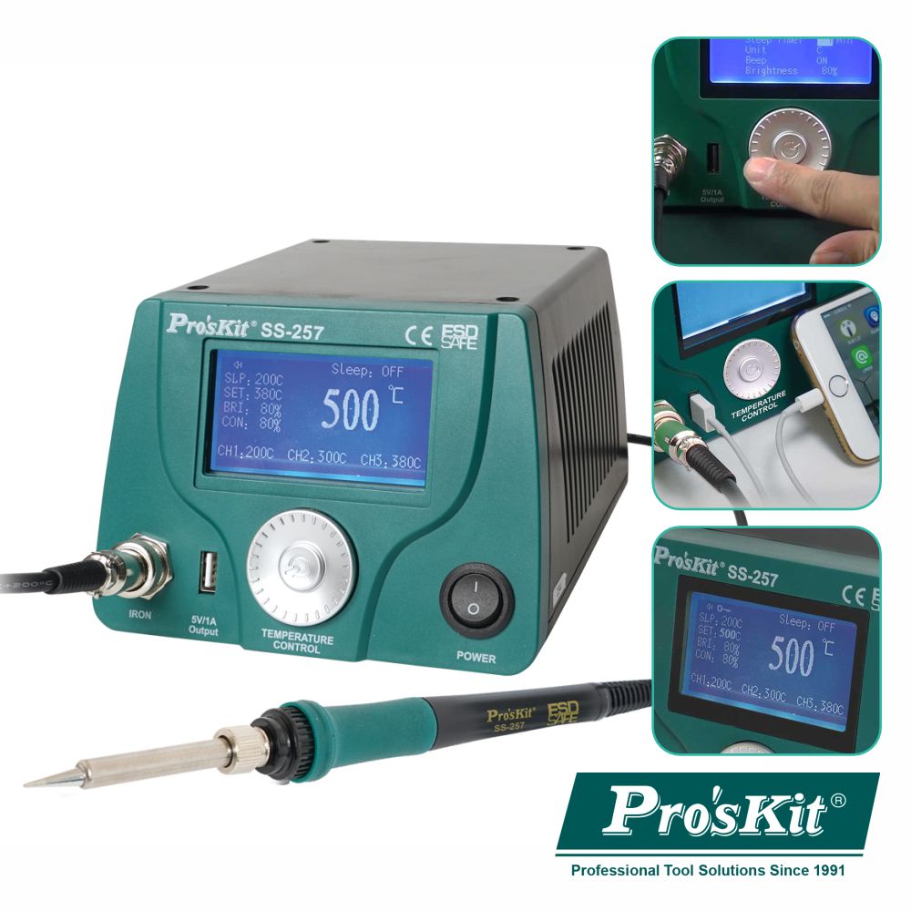 Estação De Soldar 75W Digital Proskit - NOVEDUC Equipamento Laboratório e Formação Profissional