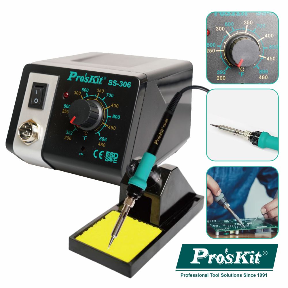 Estação De Soldar Regulável 60W 200-480º Proskit - NOVEDUC Equipamento Laboratório e Formação Profissional