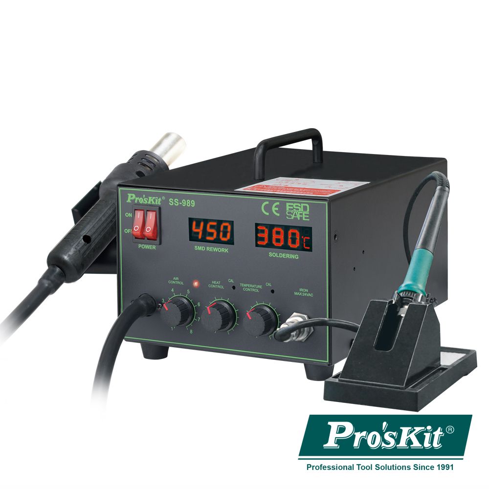 Estação De Soldar Smd Ar Quente 2 Em 1 700W Proskit - NOVEDUC Equipamento Laboratório e Formação Profissional