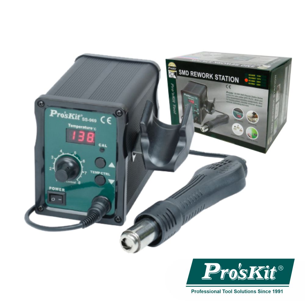 Estação De Soldar Smd Ar Quente 700W Proskit - NOVEDUC Equipamento Laboratório e Formação Profissional
