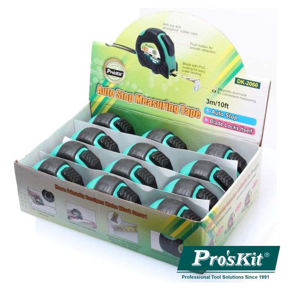 Expositor C/ 12 Fitas Métricas 3M Proskit - NOVEDUC Equipamento Laboratório e Formação Profissional