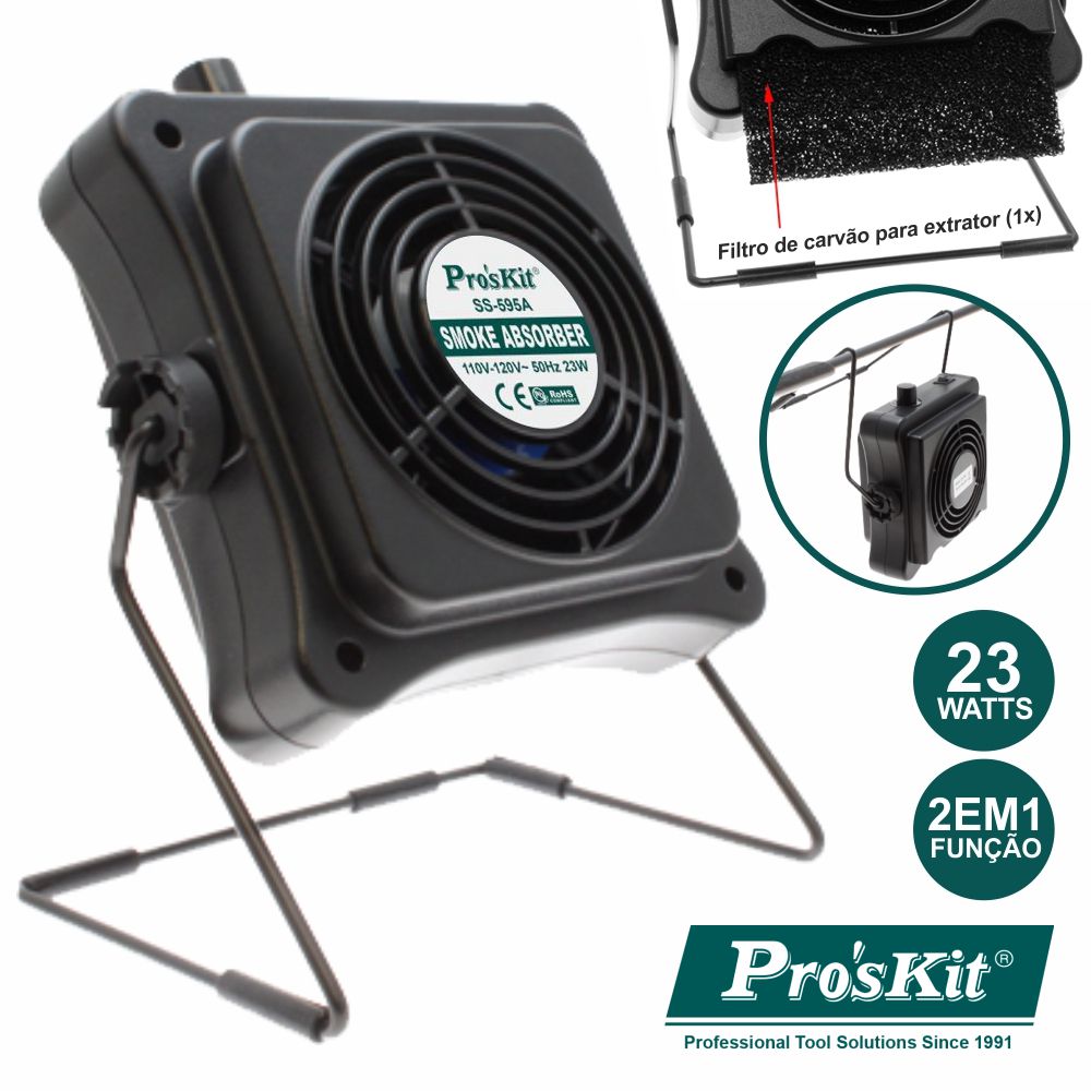 Extrator De Fumos P/ Soldadura Proskit - NOVEDUC Equipamento Laboratório e Formação Profissional