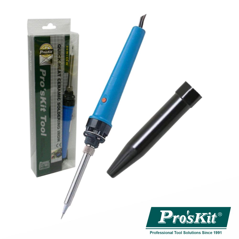 Ferro De Soldar 20/40W Resistência Em Cerâmica Proskit - NOVEDUC Equipamento Laboratório e Formação Profissional
