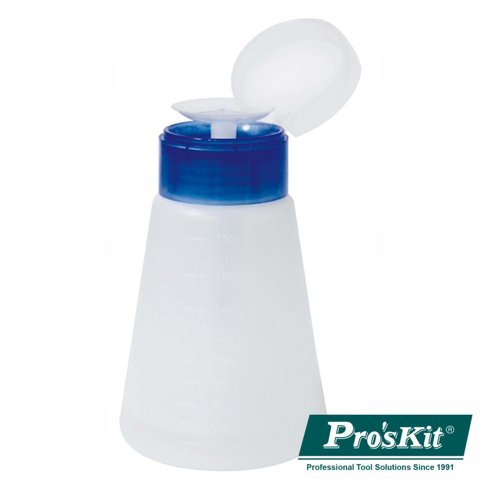 Frasco Doseador Anti-Fuga C/ Indicador 180Ml Proskit - NOVEDUC Equipamento Laboratório e Formação Profissional