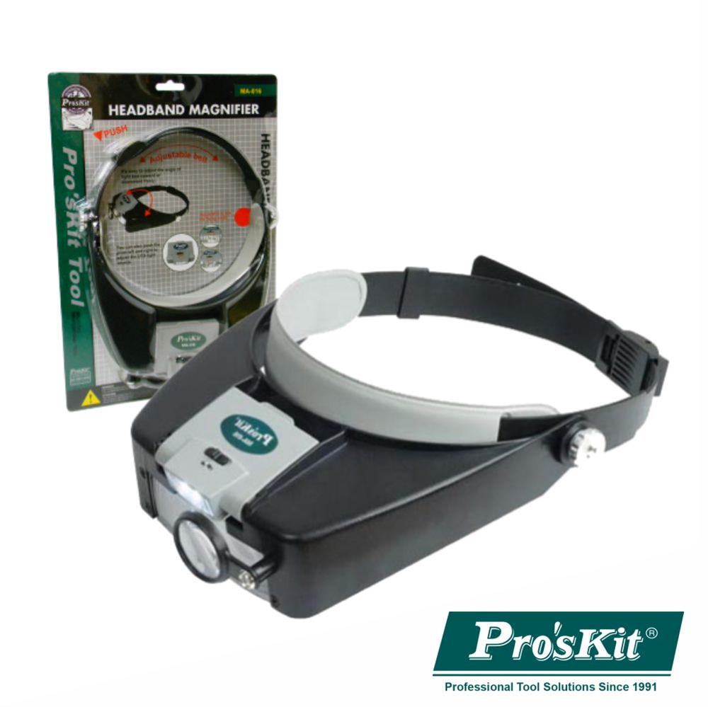Lupa De Cabeça C/ Iluminação A Led Proskit - NOVEDUC Equipamento Laboratório e Formação Profissional