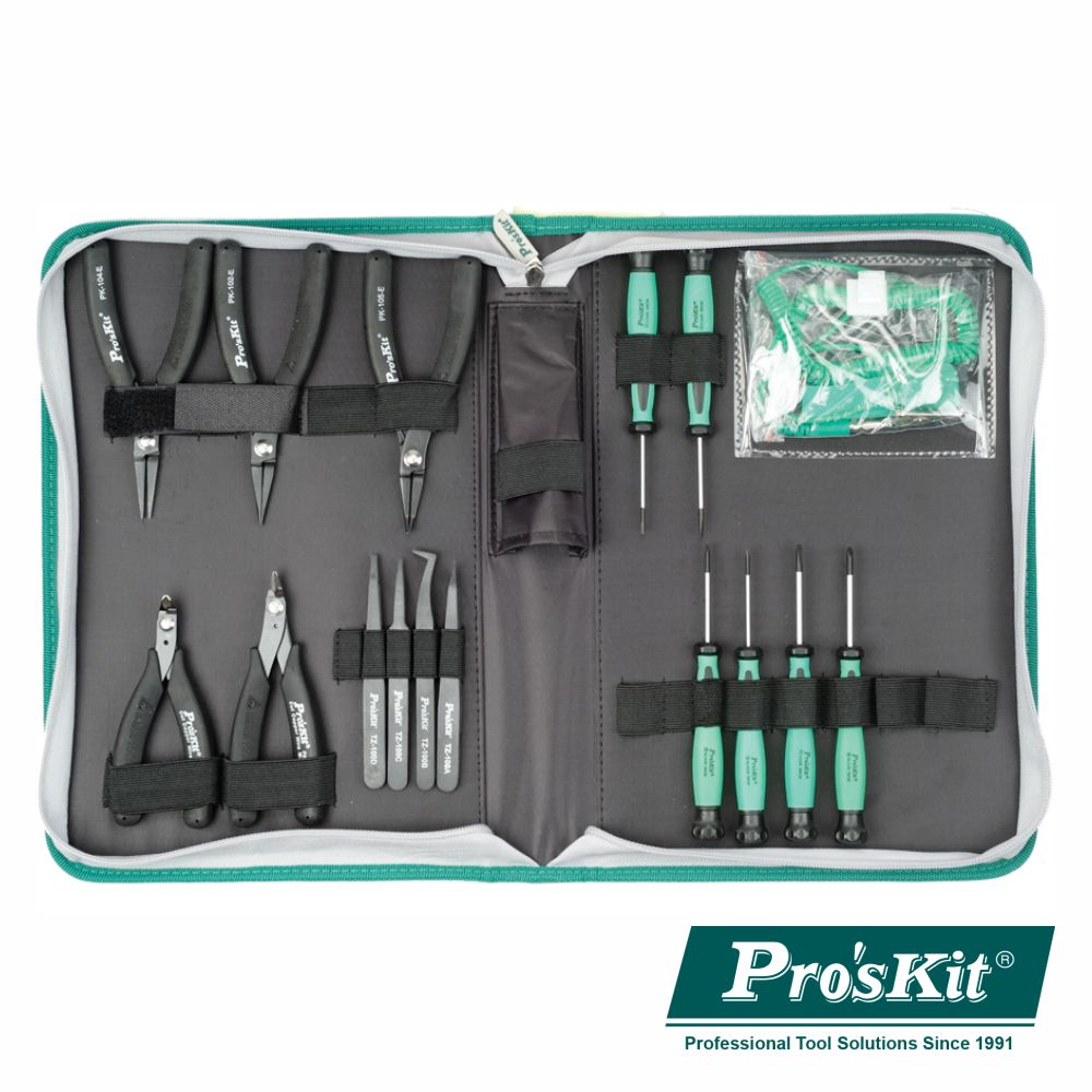 Mala Ferramentas De Precisão 17 Peças Proskit - NOVEDUC Equipamento Laboratório e Formação Profissional