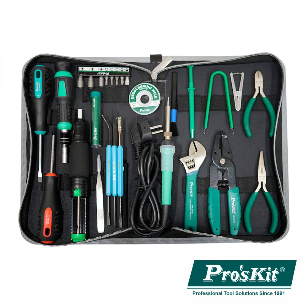 Mala Ferramentas Manutenção Redes Proskit - NOVEDUC Equipamento Laboratório e Formação Profissional