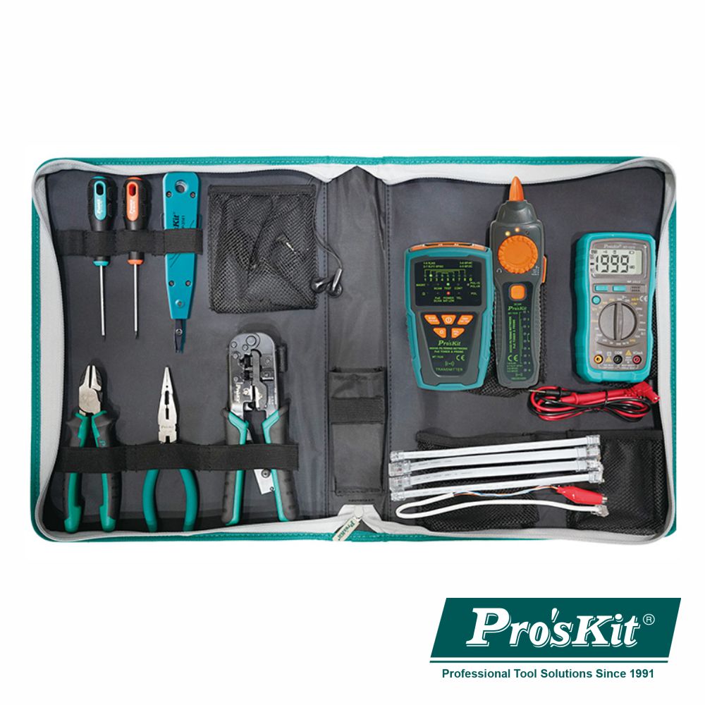 Mala Ferramentas Para Redes Proskit - NOVEDUC Equipamento Laboratório e Formação Profissional