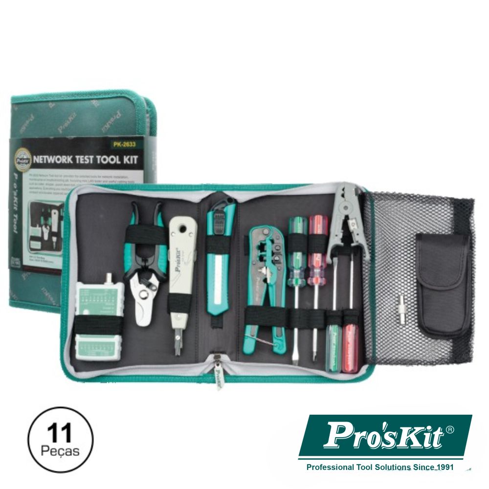 Mala Ferramentas Profissional 11 Peças Proskit - NOVEDUC Equipamento Laboratório e Formação Profissional