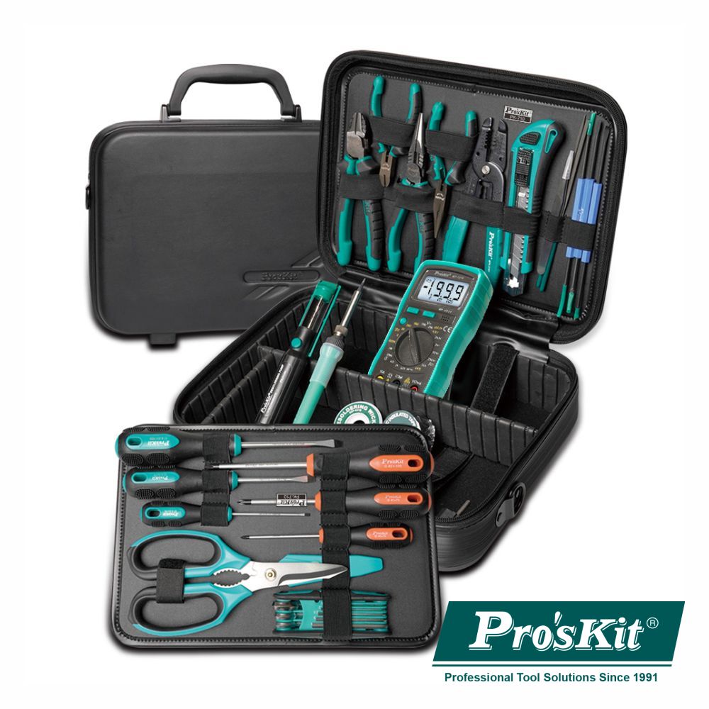 Mala Ferramentas Profissional 27 Peças Proskit - NOVEDUC Equipamento Laboratório e Formação Profissional