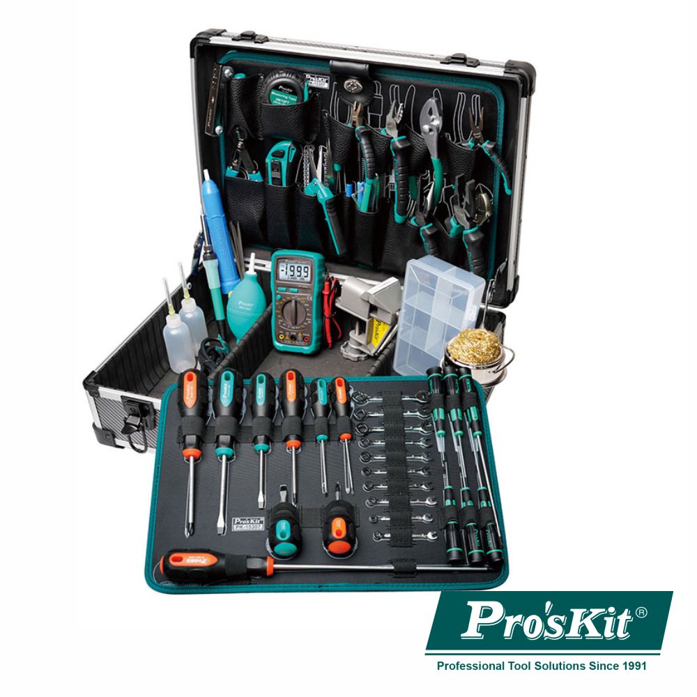 Mala Ferramentas Profissional Abs 64 Peças Proskit - NOVEDUC Equipamento Laboratório e Formação Profissional