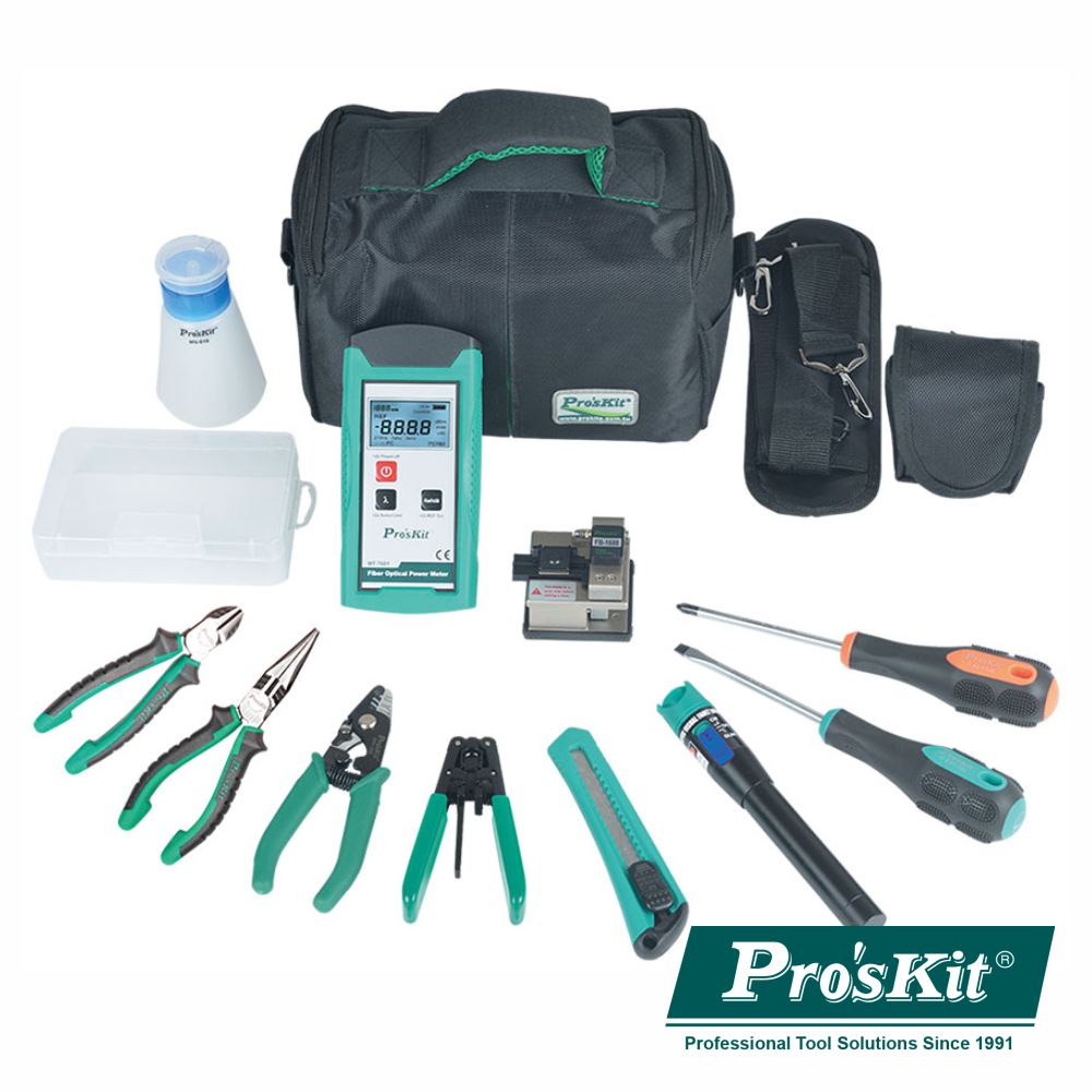 Mala Ferramentas Profissional Fibra Óptica Proskit - NOVEDUC Equipamento Laboratório e Formação Profissional