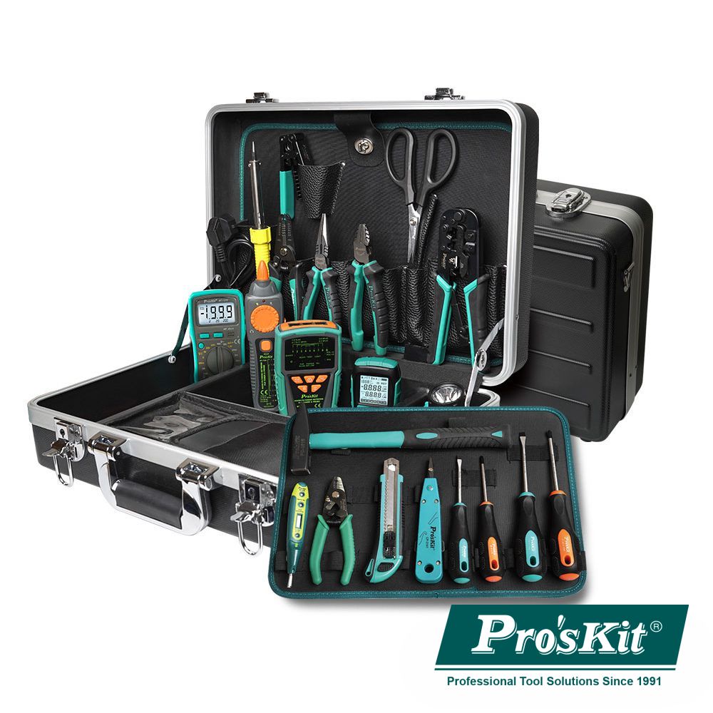 Mala Ferramentas Profissional Fibra Óptica Proskit - NOVEDUC Equipamento Laboratório e Formação Profissional
