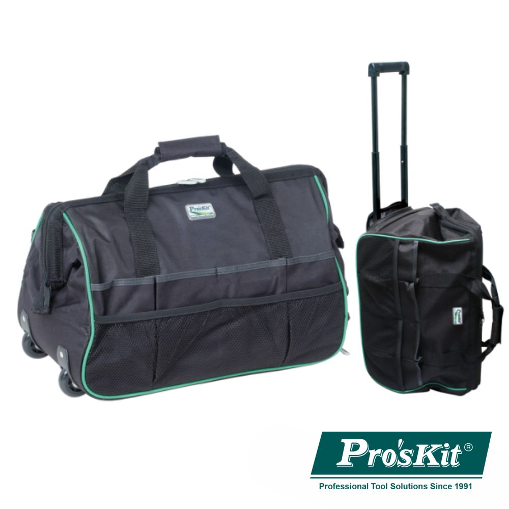 Mala Transporte Ferramentas 20" Poliéster C/ Rodas Proskit - NOVEDUC Equipamento Laboratório e Formação Profissional