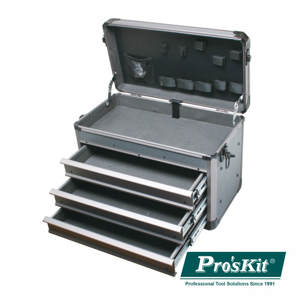 Mala Transporte Ferramentas Alumínio C/ Gavetas Proskit - NOVEDUC Equipamento Laboratório e Formação Profissional