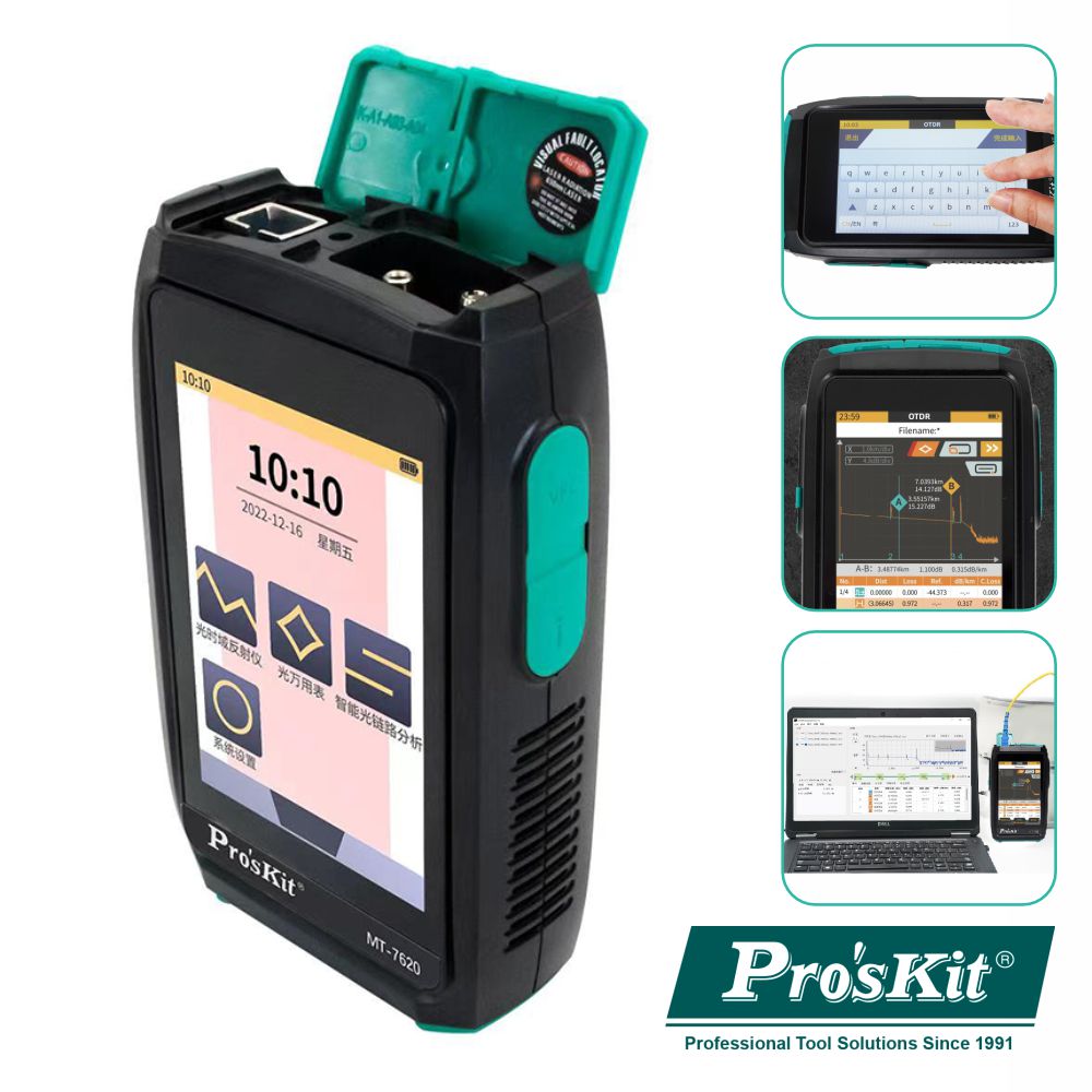 Medidor De Fibra Óptica C/ Ecrâ Tátil Proskit - NOVEDUC Equipamento Laboratório e Formação Profissional