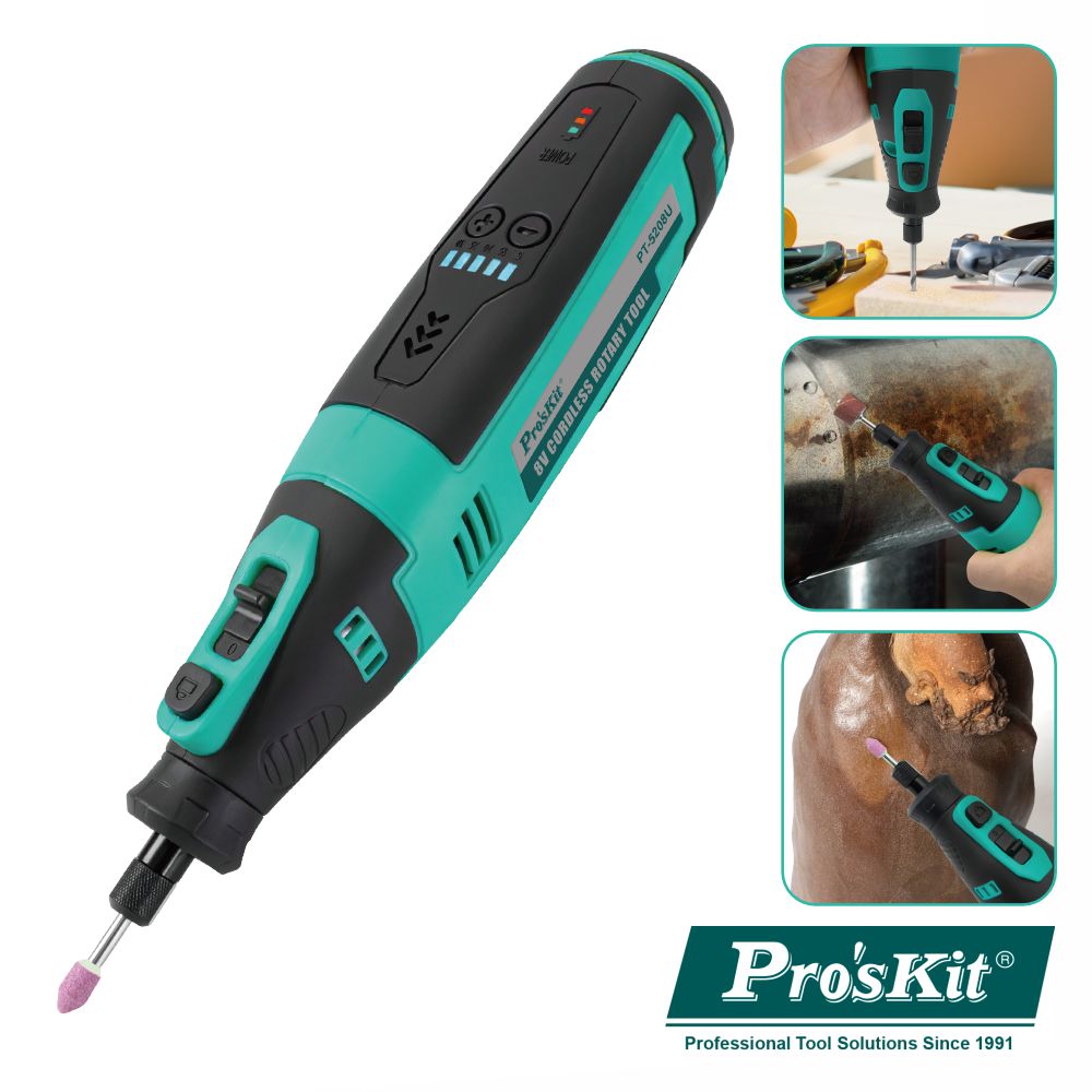Mini Rebarbador Eléctrico Bateria Li-Ion 8V Usb-C Proskit - NOVEDUC Equipamento Laboratório e Formação Profissional
