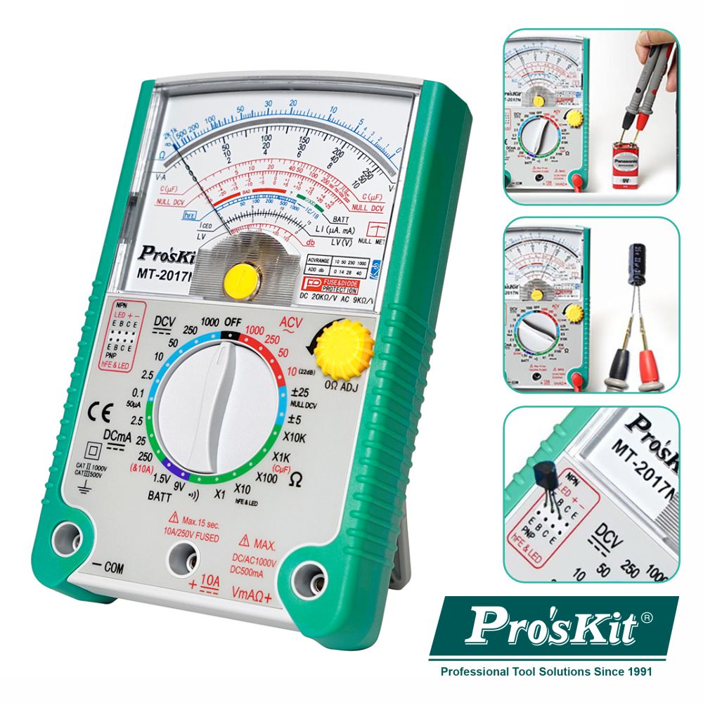 Multímetro Analógico Proskit - NOVEDUC Equipamento Laboratório e Formação Profissional