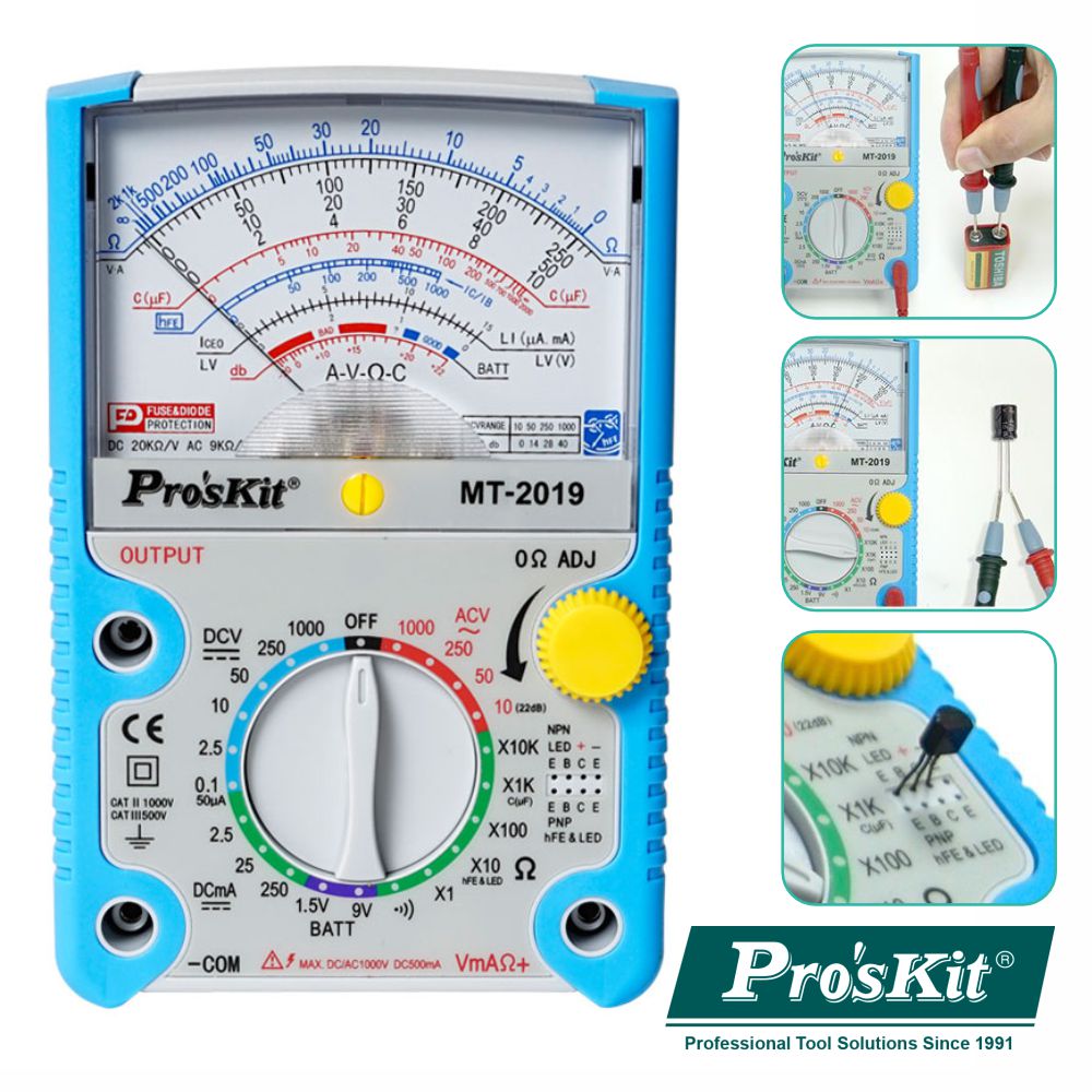 Multímetro Analógico Proskit - NOVEDUC Equipamento Laboratório e Formação Profissional