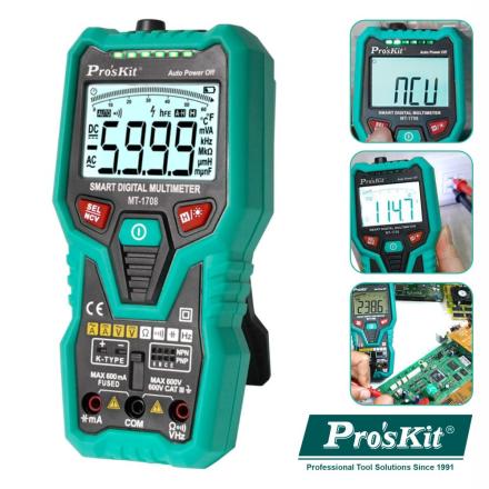 Multímetro Digital 3 5/6 Dígitos True Rms Proskit - NOVEDUC Equipamento Laboratório e Formação Profissional