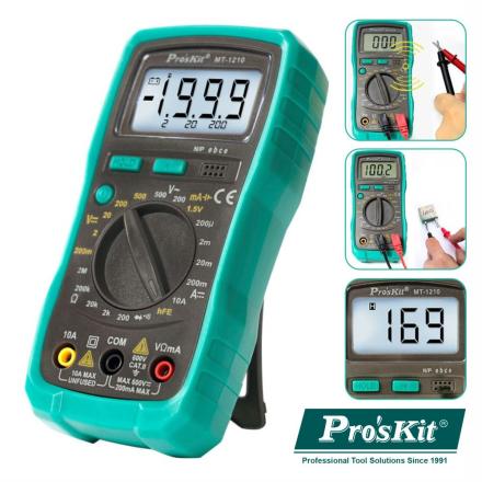 Multímetro Digital 3½ Dígitos Retroiluminado Proskit - NOVEDUC Equipamento Laboratório e Formação Profissional