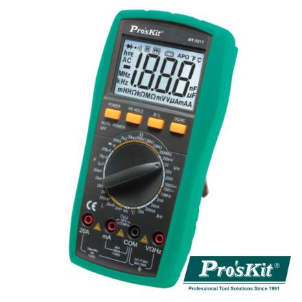 Multímetro Digital 3½ Dígitos Retroiluminado Proskit - NOVEDUC Equipamento Laboratório e Formação Profissional