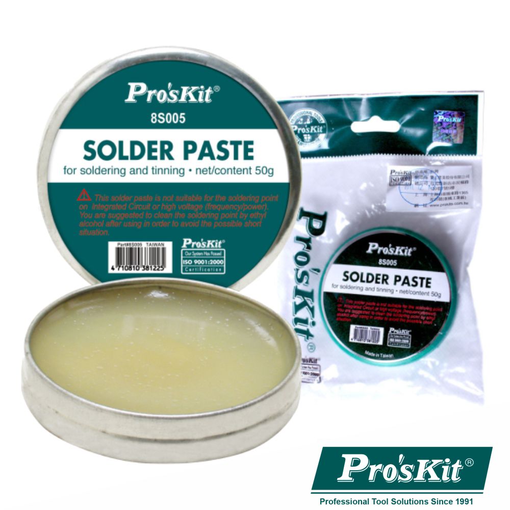 Pasta De Soldar 50Gr Proskit - NOVEDUC Equipamento Laboratório e Formação Profissional