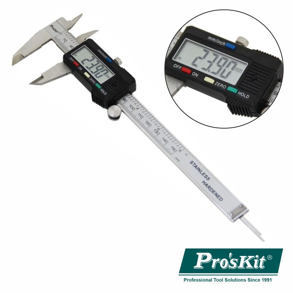 Peclise Digital 150Mm Aço Inoxidavel Proskit - NOVEDUC Equipamento Laboratório e Formação Profissional022PD - 151