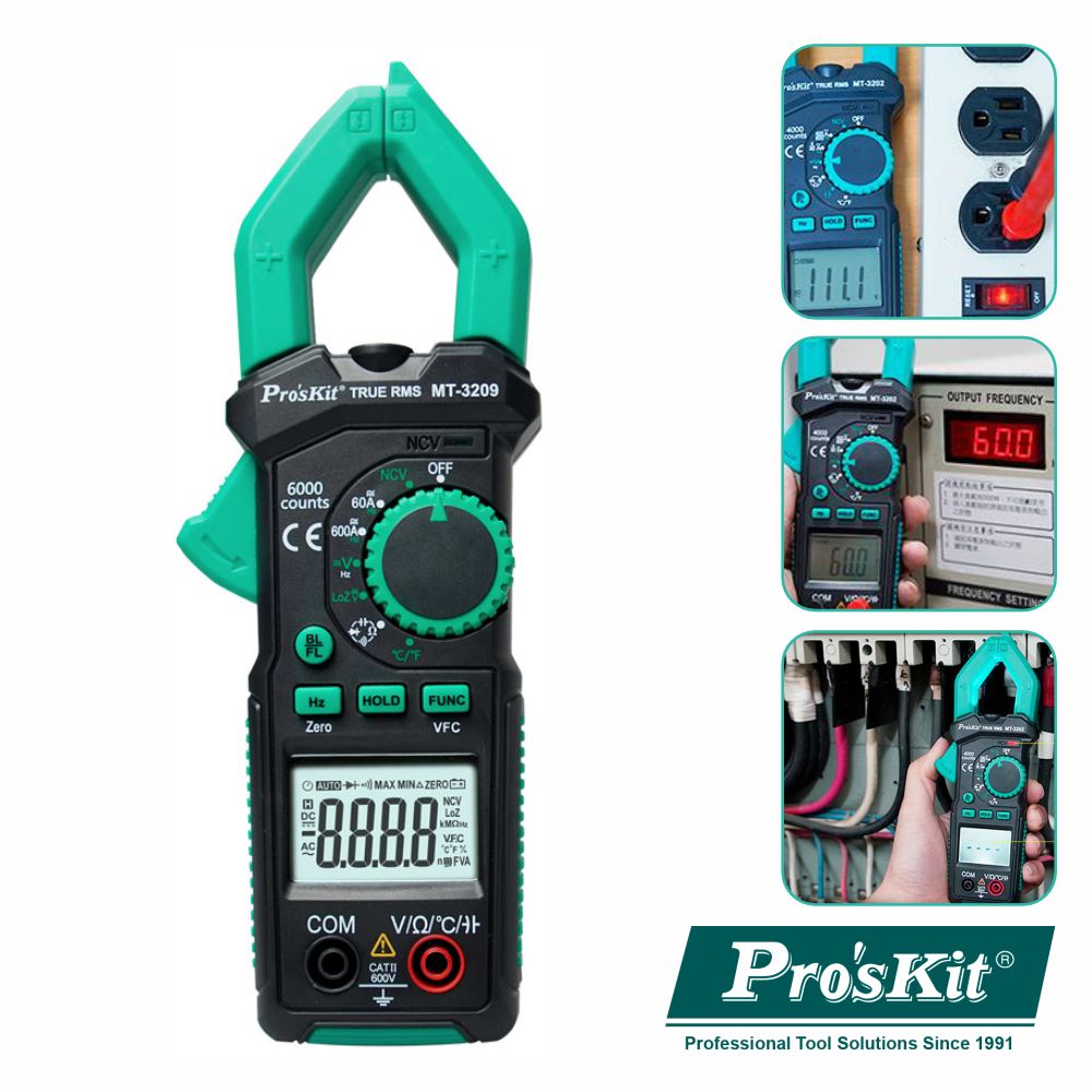 Pinça Amperimétrica Digital 3 5/6 Ac/Dc 600V Proskit - NOVEDUC Equipamento Laboratório e Formação Profissional