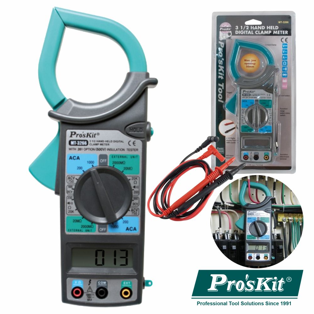 Pinça Amperimétrica Digital Ac 750V/1000V Proskit - NOVEDUC Equipamento Laboratório e Formação Profissional