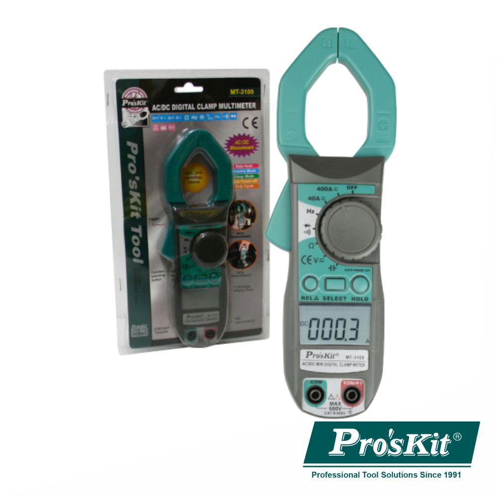 Pinça Amperimétrica Digital Ac/Dc 400A Proskit - NOVEDUC Equipamento Laboratório e Formação Profissional