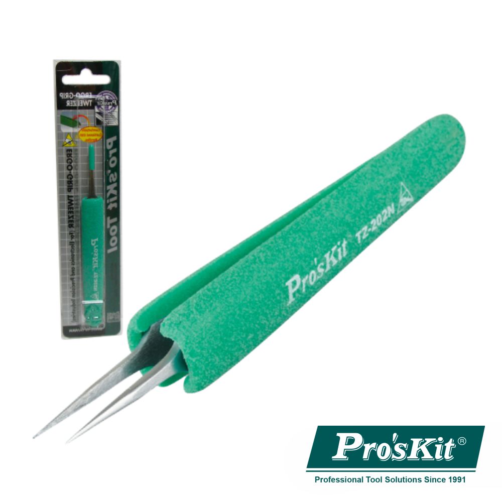 Pinça C/ Pontas Planas Finas Proskit - NOVEDUC Equipamento Laboratório e Formação Profissional