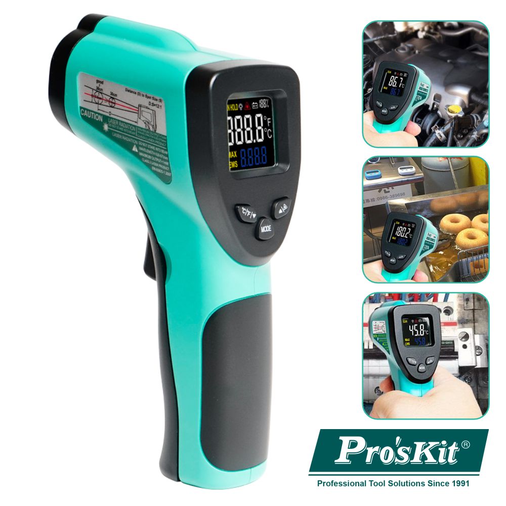 Termómetro Ir Digital C/ Laser Proskit - NOVEDUC Equipamento Laboratório e Formação Profissional