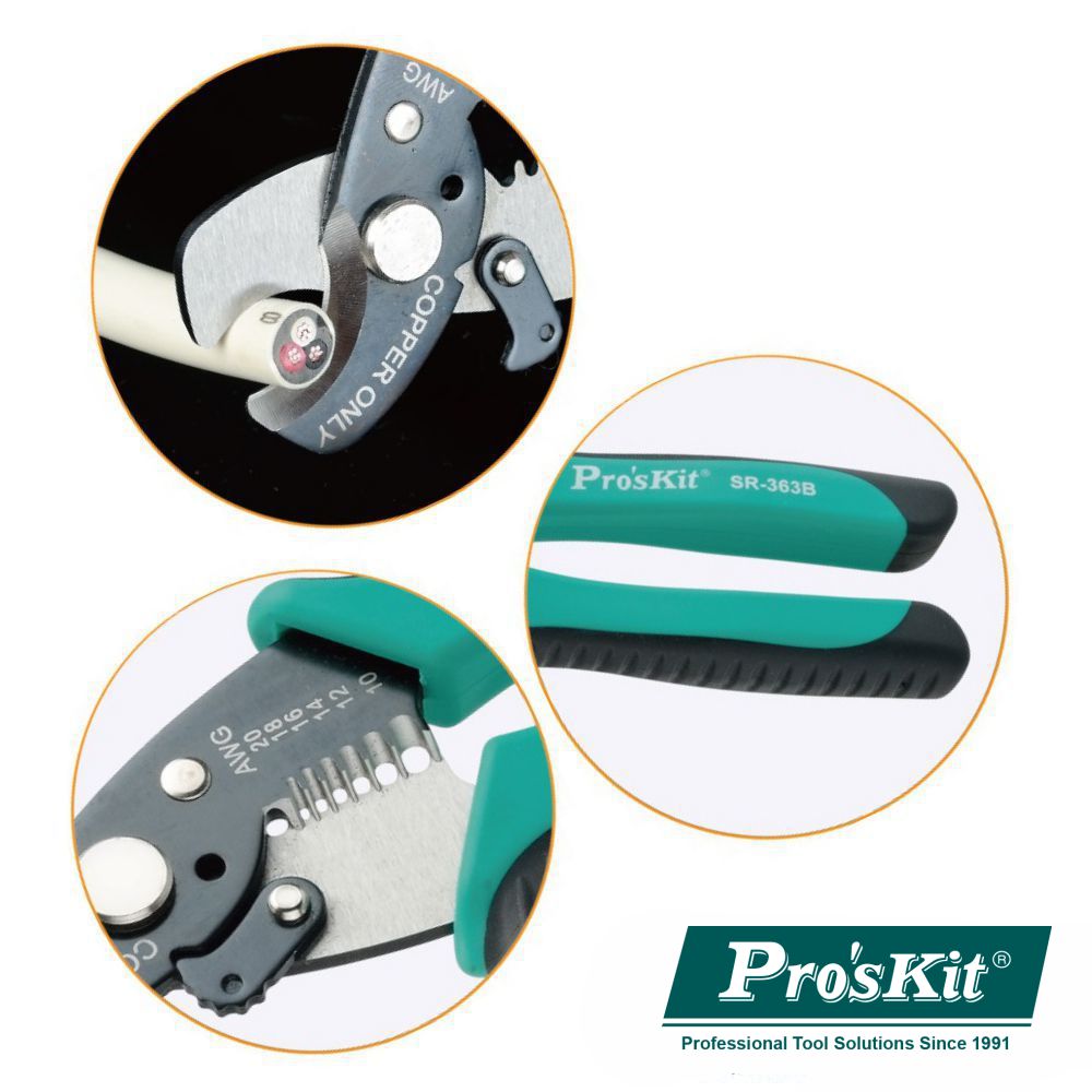 Tesoura Multifunções C/ Descarnador 168Mm Proskit - NOVEDUC Equipamento Laboratório e Formação Profissional