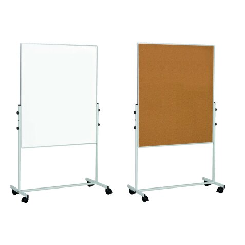 Cavalete Móvel Verical Duo: Magnético de um lado / Cortiça do outro - NOVEDUC Equipamento Laboratório e Formação Profissional