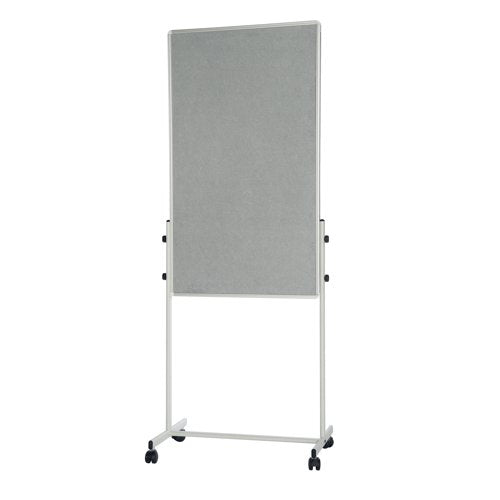 Cavalete Móvel Vertical Duo: Magnético de um lado / Feltro Cinza do outro - NOVEDUC Equipamento Laboratório e Formação Profissional