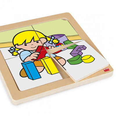 Conjunto Puzzles com 4 Peças Zaro e Nita