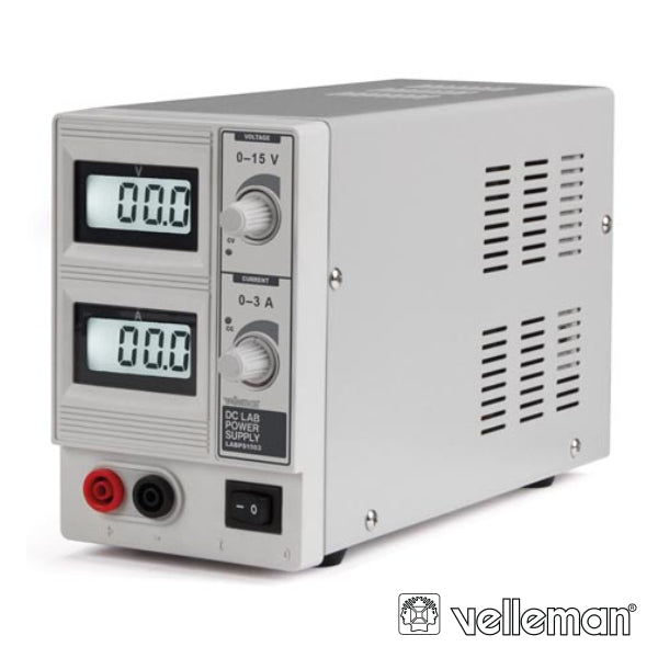 Fonte De Alimentação Digital 015V / 03A Velleman - NOVEDUC Equipamento Laboratório e Formação Profissional